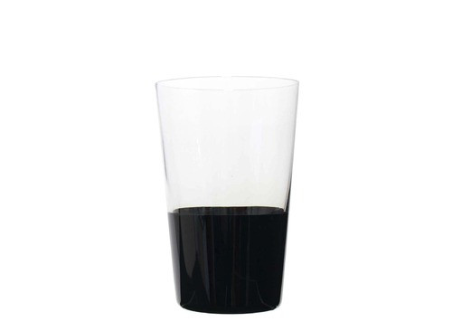 DEN Tumbler made of Glass coated with Black Lacquer at the Bottom