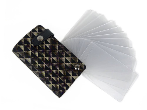 INDENYA Credit Card Holder 2521 Triangles White on Black