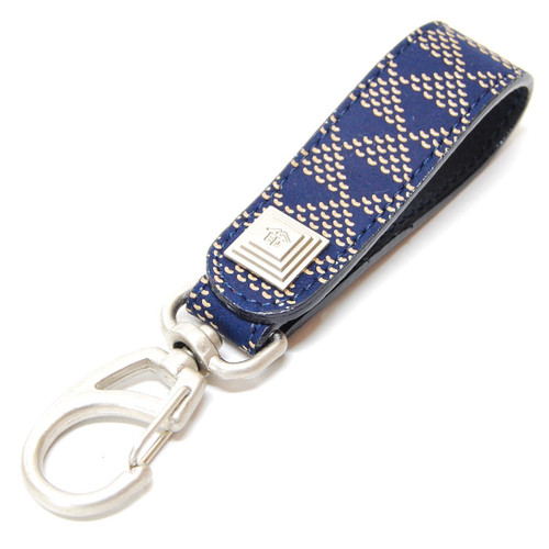 INDENYA Key Holder 4701, Triangles White on Blue