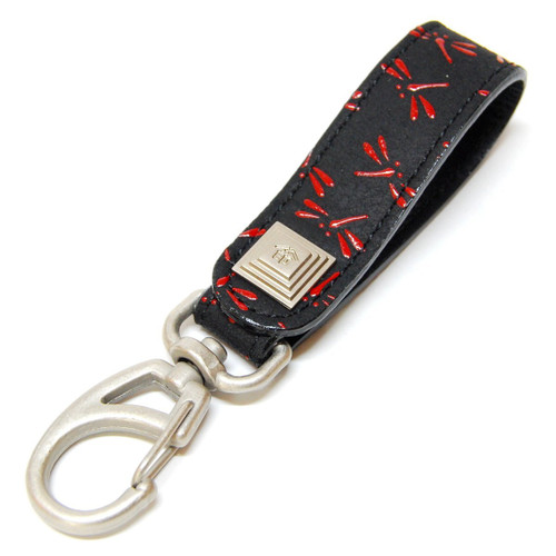 INDENYA Key Holder 4701, Dragonflies Red on Black