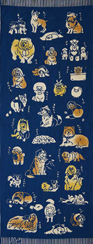 Rienzome Tenugui Cloth with Dog Lover Pattern (1050)