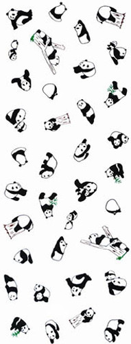 Rienzome Tenugui Cloth with Panda Lover Pattern (942)