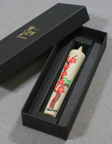 Japanese Handmade Candle with Seasonal Floral Paintings February
