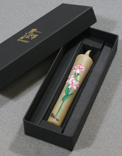 Japanese Handmade Candle with Seasonal Floral Paintings July