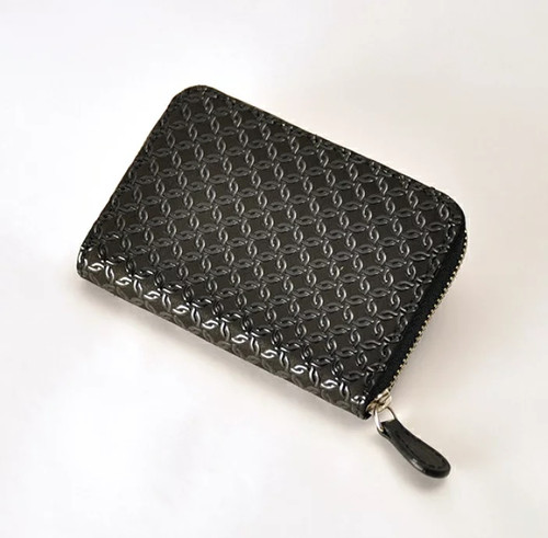 INDENYA Compact Purse for Coins & Cards 1012, Ropes Black on Black