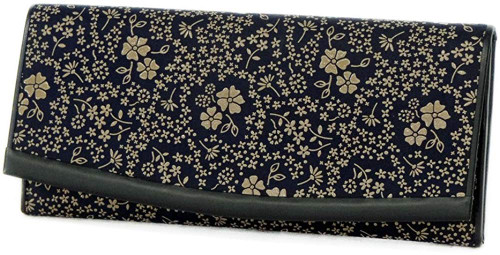 INDENYA Women's Flat Evening Purse 2311 with American Blue pattern, White on Blue