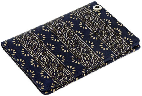 INDENYA ID Card Holder 2525, Arabesque White on Blue