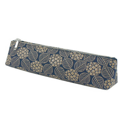 INDENYA Pen Case 4604 Hortensia, White on Blue