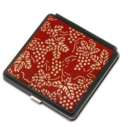 INDENYA Pocket Mirror 5015, Grapes White on Red