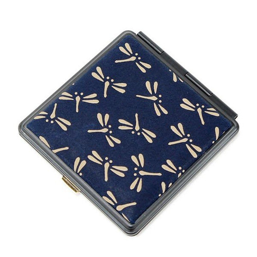 INDENYA Pocket Mirror 5015, Dragonflies White on Blue
