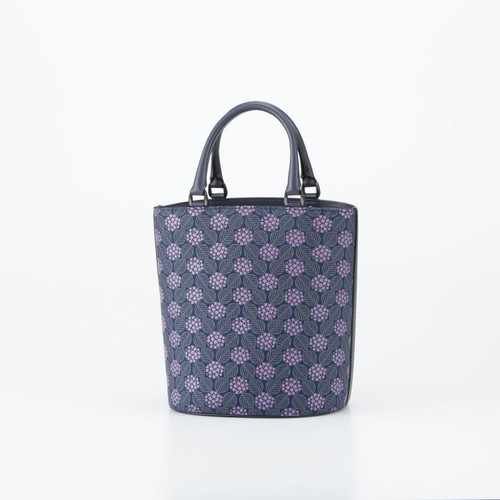 INDENYA Leather Hand Bag "MISONO", purple Hortensia