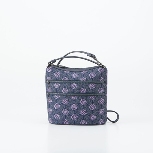 INDENYA Leather Shoulder Bag "MISONO", purple Hortensia