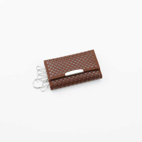 INDENYA Luxury Leather Key Case, "INISHIE" Brown