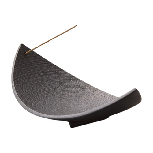 Chushin Kobo "Bamboo Leaf Boat" Incense Holder L