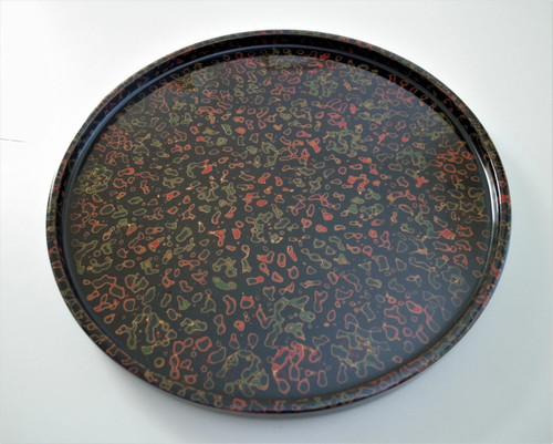 ISHIOKA Tsugaru lacquer Serving Tray, Kara-nuri black