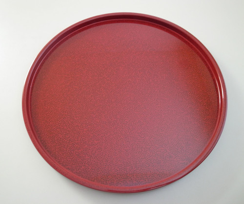 ISHIOKA Tsugaru lacquer Serving Tray, Nanako red