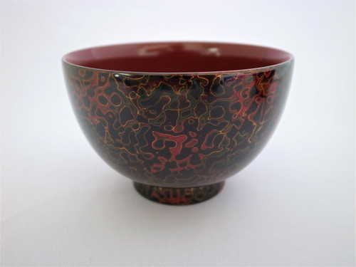 ISHIOKA Tsugaru Lacquer Soup Bowl - Kara-nuri black