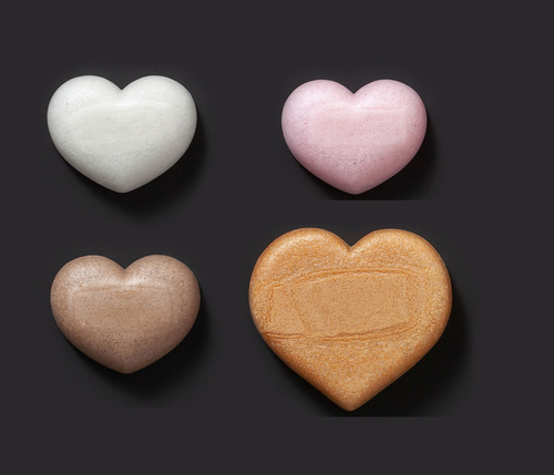 Japanese Wagashi MONAKA Shells, HEART patterns