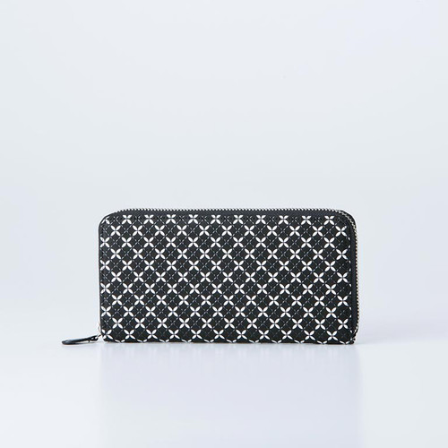INDENYA Long Wallet with a Zipper 2317 SOYOKA, with Seven Treasures pattern