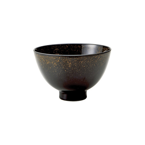 MARUKATSU Porcelain "TEN-KUU" Starry Sky Rice Bowl, Black