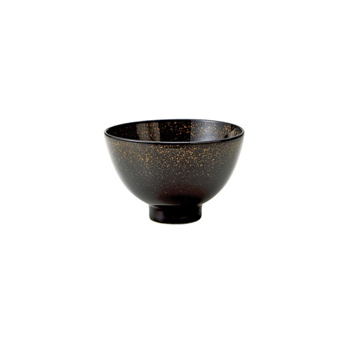 MARUKATSU Porcelain "TEN-KUU" Starry Sky Rice Bowl, Black Small
