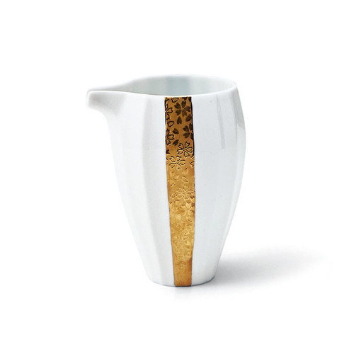 MARUKATSU Porcelain "SHUKUEN" Sake Pitcher with Gold decorations