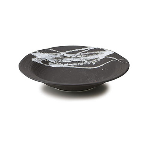 MARUKATSU Porcelain "TENGU Black" Pasta Plate