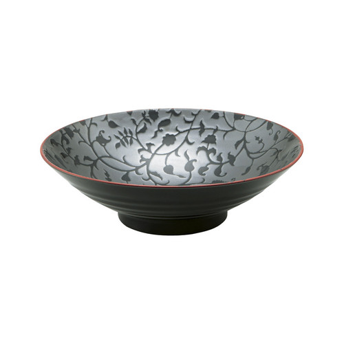 MARUKATSU Porcelain "MIWAKU" Bowl with decorated inside, Black