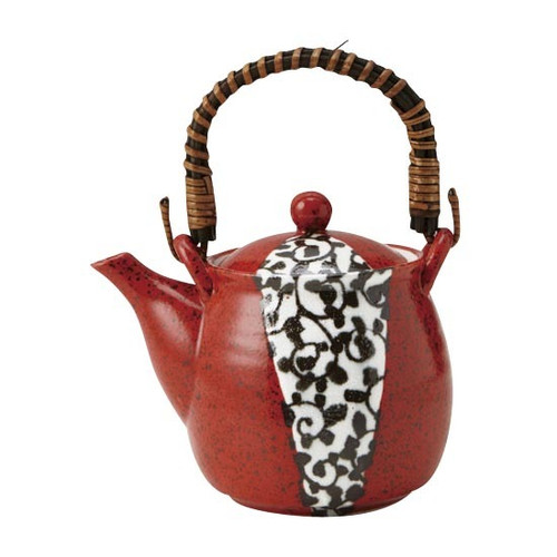 MARUKATSU Porcelain "IROHA" Colorful Teapot, red