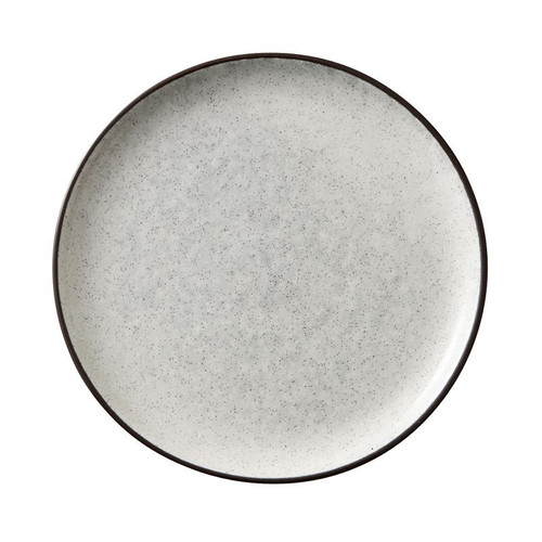 MARUKATSU Porcelain "WAN-GURI" Large Round Plate, White