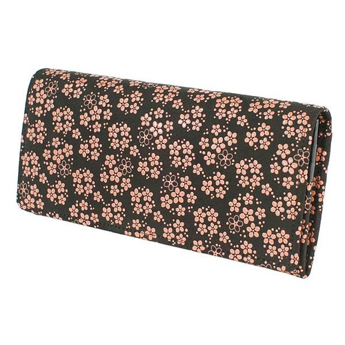 INDENYA Long Clutch Wallet 2308, Daylily Pink on Black