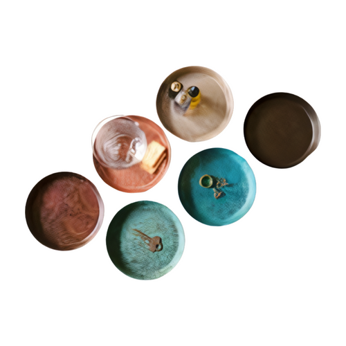 ORII Crafts Colorful Round Copper Tray TONE