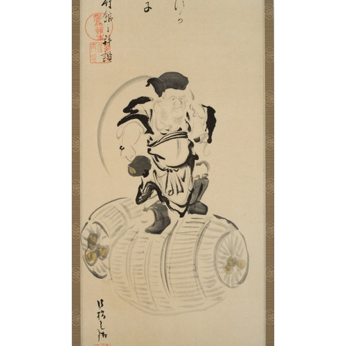 BENRIDO COLLOTYPE Hanging Scroll "Ogata K??rin Daikokuten"