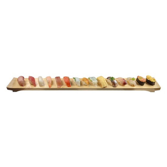 Kiso Hinoki Cypress Long, Centerpiece Sushi Tray