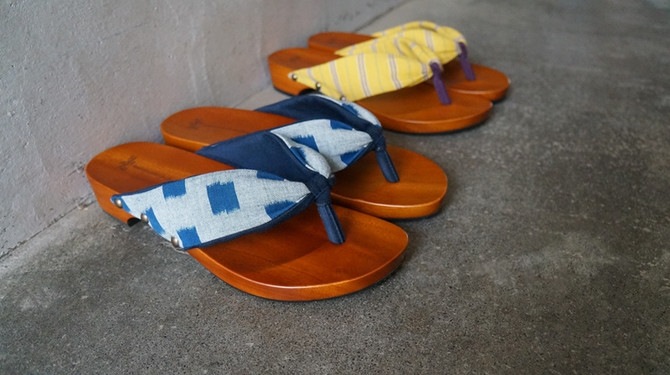 "Monogatari" Unisex Geta, Navy Nomura Collaboration Design (NT-33)
