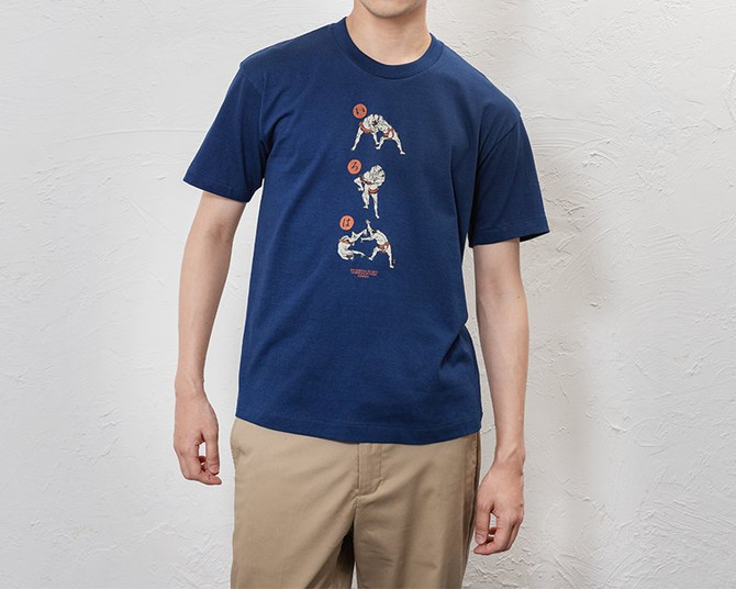 "Sumo Iroha" Hokusai Collection T-shirt