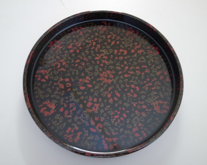 ISHIOKA Tsugaru lacquer Coffee Tray, Kara-nuri black