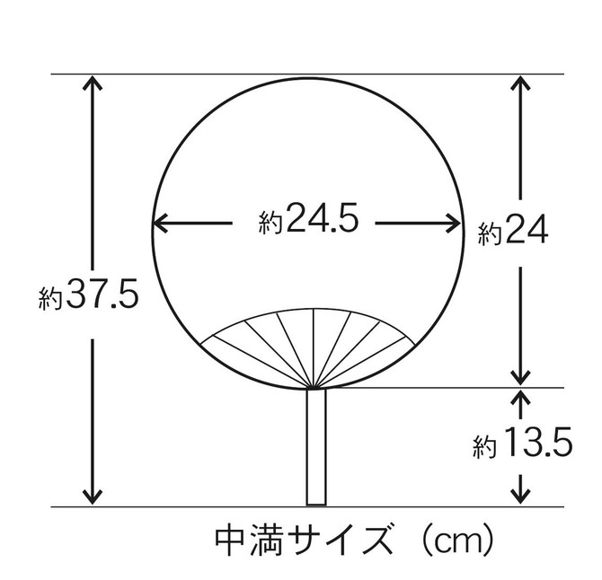 Uchiwa Fan With Yuzen Paper KATAZOME Red