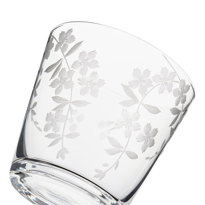 Rocks Glass with Cut Designs "UROSHI", 1pc.