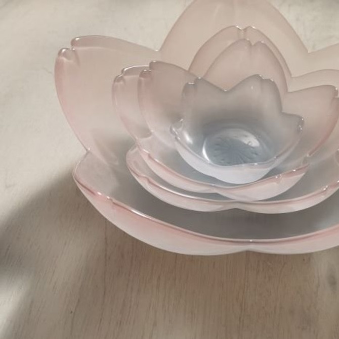 Sakura Petal Glass Sakura Bowls, "HANAHONOKA"