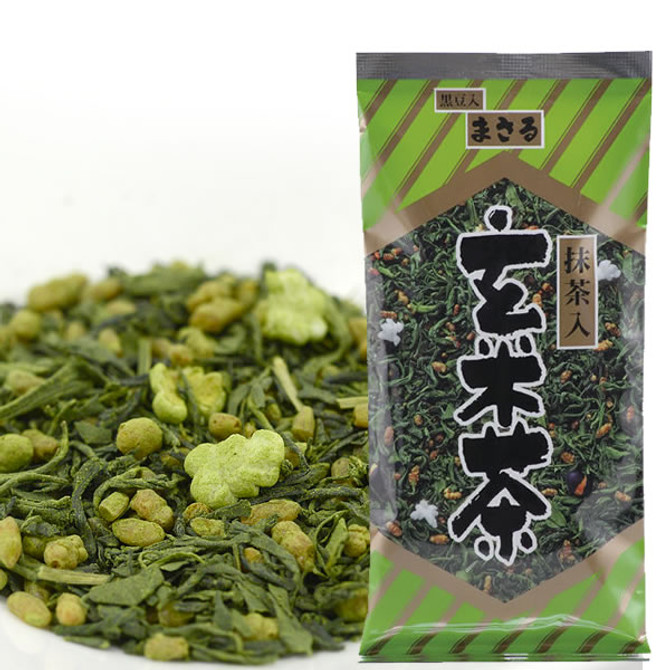 Japanese Genmaicha Green Tea with Roasted Brown Rice and Matcha Powder, 200g