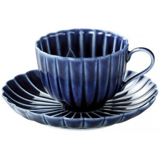 "GIYAMAN" Glass-look Porcelain Coffee Cup + Saucer SET