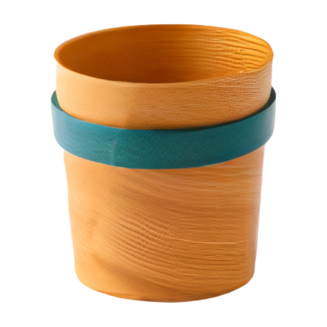 Kurikyu Odate Bentwood Colored Ring Cups, BLUE