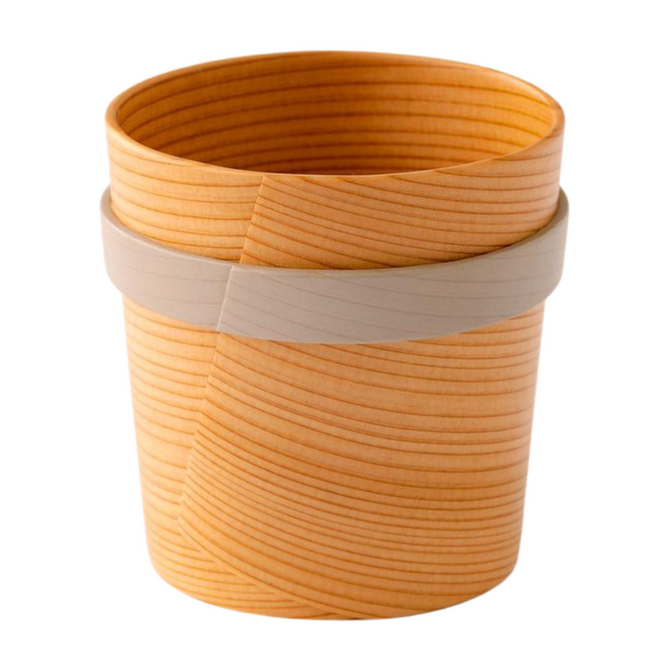 Kurikyu Odate Bentwood Colored Ring Cups,  GREY