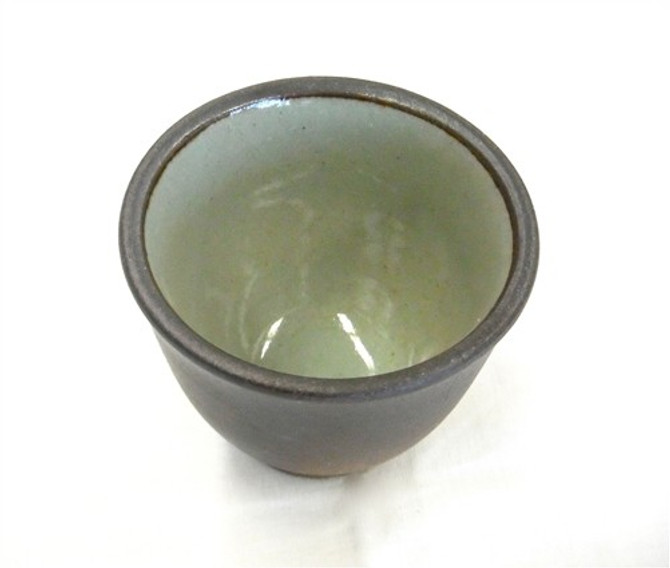 Fujiso Green Teacup Made of Banko Earthenware