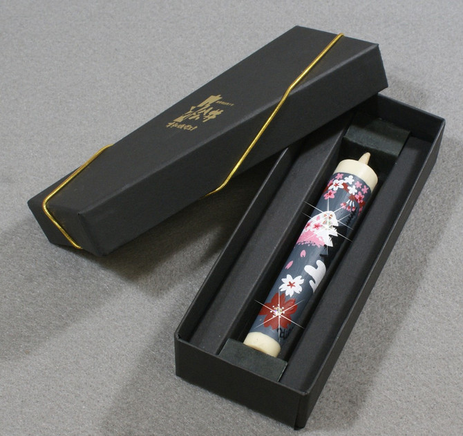 MATSUI Japanese Handmade Candle with Swarovski Sakura and Mount Fuji