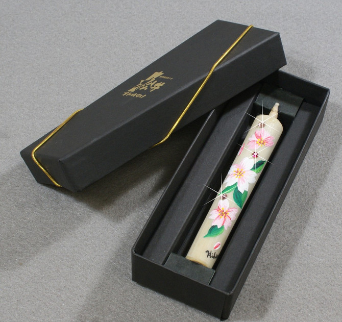 MATSUI Japanese Handmade Candle with Swarovski Sakura Cherry Blossoms