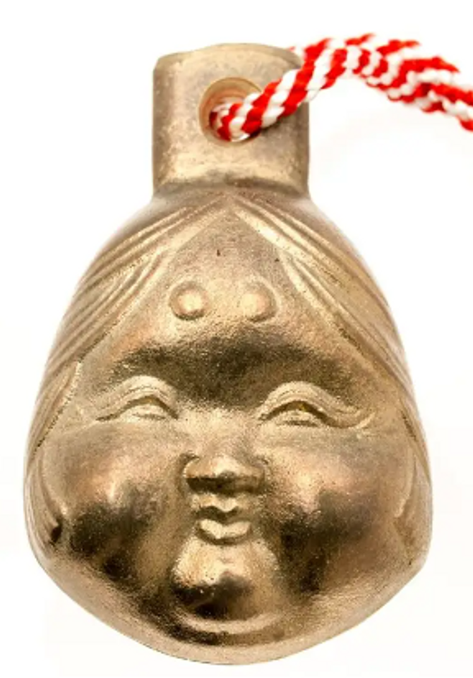 Kashiwagi Mini bell Lucky Charm "FUKUYOSE", gold