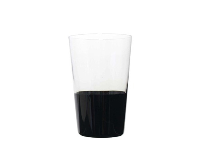 DEN Tumbler made of Glass coated with Black Lacquer at the Bottom