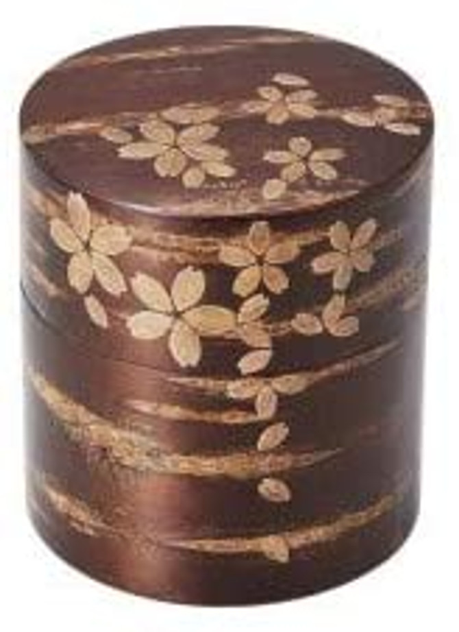 TOMIOKA Cherry Bark Tea Container Decorated with Cherry Blossoms Small